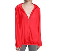 Impermeabile Donna Sport Giacca Antipioggia a Vento Leggera Impermeabile Con Cappuccio Traspirante Sportivo Resistente Alle Rughe Trench Da Pioggia Antivento Per Escursionismo Viaggi Bianco 2025