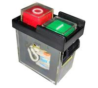 Impermeabile Elettromagnetico Interruttori a Pulsante Industriale Scatola di Controllo Autobloccante Interruttore a Pulsante per Bench Drill Tritacarne AC250V 6A KJD6 5E4, Nero