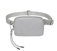Impermeabile Fanny Pack, borsa da spalla esterna, cell phone pack, luce tweight da esterno, 20,5 x 5 x 14 cm, 8,07 x 1,97 x 5,51 cm, borsa regolabile per viaggi e hiking, grigio, riferimento