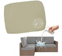 Impermeabile Federe Per Cuscino Divano 50x50 45x45 60x60 60x40 Copricuscini Per Giardino Rattan Per Esterni E Patio, Coperte Del Cuscino Con Cerniera Lavabile(Beige scuro,65x65x8cm)