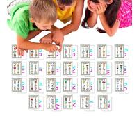 Impermeabile Flash Cards, Sight Word Cards for Kids, Preschool Learning Tools, for 3-6 Year Olds, Early Learning 3,15 x 4,33 inch for 3-6 Years Preschool Boys Girls