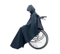 Impermeabile for sedia a rotelle Sedie a for disabili Mantello antipioggia Poncho in poliestere con striscia riflettente for pazienti anziani(Dark Blue)