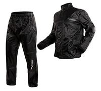 Impermeabile Giacca Pantaloni Antipioggia Moto Scooter Alta Visibilità NERO 3XL