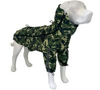 Croci Hiking Go Mimetic - Giacca impermeabile antivento per cani, 4 stagioni, regolabile e ultraleggero, con coprizampe, Mimetico, taglia 65 cm