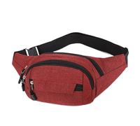 Impermeabile Hiking Waist Bag, Camping Belt Bags, Adorable Fashion Travel Bum Fanny Pack, Casual Belts Bag for Dog Walking, Running, Shopping, Outdoor and Daily Use, Men Women, rosso, Se référer au