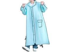 Impermeabile impermeabile da esterno con strisce riflettenti e slot zaino per vi