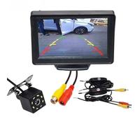 Impermeabile Kit Parcheggio Per Auto Monitor Con Display Retrovisore Colori TFT LCD 4.3" Telecamera Posteriore Wireless Regolabile Telecamera Auto