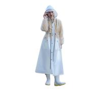 Impermeabile Lungo da Donna per Adulto, Completo di equipaggiamento Antipioggia per Il Ciclismo, Poncho da Pioggia Pesante Piumino Comprimibile Giubbotto Caccia
