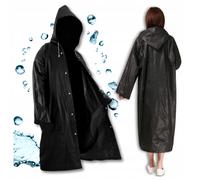 Impermeabile/mantello/poncho universale con cappuccio, taglia L, nero