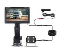 Impermeabile Monitor Auto 5 Pollici Telecamera Retrovisione Camion Paking Telecamera Impermeabile Visione Notturna 24V Schermo Regolabile Telecamera Auto(6M)