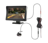 Impermeabile Monitor Auto Con Telecamera Parcheggio Veicoli Telecamera Retromarcia Impermeabile Schermo LCD TFT Da 4.3 Pollici Regolabile Telecamera Auto(BF)