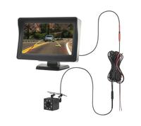 Impermeabile Monitor Auto Con Telecamera Parcheggio Veicoli Telecamera Retromarcia Impermeabile Schermo LCD TFT Da 4.3 Pollici Regolabile Telecamera Auto(8Lamp)