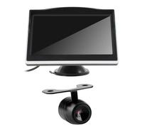 Impermeabile Monitor Auto Schermo LCD TFT 5 Pollici HD Monitor Retromarcia Parcheggio Telecamera Retromarcia A Colori Per Auto Regolabile Telecamera Auto(Il giro)