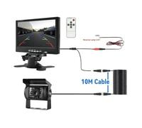 Impermeabile Monitor Telecamera Retrovisiva Auto 7 Pollici Per Display Parcheggio Per Camion HD 9-36V Con Schermo Universale Regolabile Telecamera Auto(700H-BUS-10M)