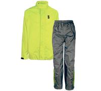 Tuta Antipioggia SYSTEM SET Nero Giallo Fluo OJ - UE: 4XL