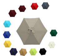 Impermeabile Ombrello di Ricambio per Ombrellone con 6/8 Costole Copertura di Ricambio Anti-Ultravioletto, Copertura Patio Versatile per Giardino 2.0m 2.30m 2.7m 3.0m(Top Color,3.5M/8RIBS)