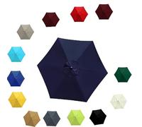 Impermeabile Ombrello di Ricambio per Ombrellone con 6/8 Costole Copertura di Ricambio Anti-Ultravioletto, Copertura Patio Versatile per Giardino 2.0m 2.30m 2.7m 3.0m(Navy,3.5M/8RIBS)