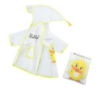 Impermeabile per Bambini Boy Girl Cartoon Rabbit Pattern Eva Poncho Trasparente con Cappello Moda Trasparente Cappotto Bambina 12 Mesi
