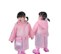 Impermeabile per bambini, con cappuccio, a maniche lunghe, con bottoni, antivento, con tasche, leggero, riutilizzabile, tinta unita, per attività all'aperto, per ragazzi e ragazze