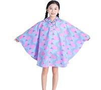 Impermeabile per bambini, con cappuccio, a maniche lunghe, con bottoni, antivento, con tasche, leggero, riutilizzabile, tinta unita, per attività all'aperto, per ragazzi e ragazze, rosa