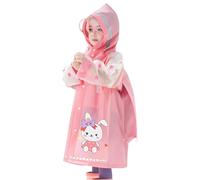 Impermeabile per bambini e bambine, per l'asilo, trasparente, poncho con dinosauro (S)