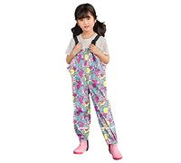 Impermeabile per bambini, pantaloni da fango, impermeabile, per bambini, ragazzi, ragazze, pioggia, antivento, impermeabile, in nylon, ideale per tuta da pioggia casual 86, Cute02 Multicolore, 4-5