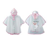 Impermeabile per bambini Poncho antipioggia impermeabile per ragazzi ragazze EVA Piogge Poncho con cappuccio per ragazze ragazzi, impermeabile per bambini con copertura per borsa da scuola, leggero