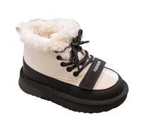 Impermeabile per bambini Water Proof Flat Keep Warm Snow Boots Comfortable Shoes Kids Winter Boots Girls (White, 28 Toddler)