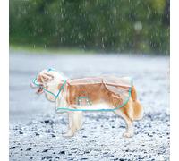 Impermeabile per cani con cappuccio, impermeabile, leggero, antivento,