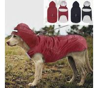 Impermeabile per cani di 9 dimensioni Cani di taglia piccola, media e grande Giacca impermeabile con cappuccio Abbigliamento antipioggia con striscia riflettente Accessori per esterni