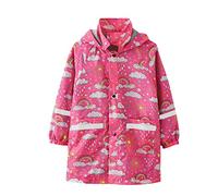 Impermeabile Pioggia Bambini Giacca da Antipioggia Leggera Mantella in Eva con Cappuccio Antivento e Poncho