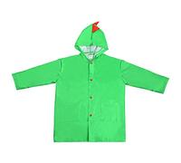 Impermeabile Pioggia Bambino, 5-8 Anni Mantello Antipioggia con Cappuccio per Bambini, Poncho Giacca Cappotto da Pioggia per Ragazzi Ragazze, Kids Raincoat per Attività All'aperto Campeggio (Verde)