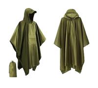 Impermeabile Poncho Pioggia Impermeabile da esterno 3 in 1 Manica con cappuccio Poncho antipioggia impermeabile Copertura antipioggia for moto Tende da campeggio for escursionismo da viaggio(Green)