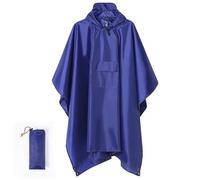 Impermeabile Poncho Pioggia Impermeabile da esterno 3 in 1 Manica con cappuccio Poncho antipioggia impermeabile Copertura antipioggia for moto Tende da campeggio for escursionismo da viaggio(Blue)