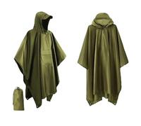 Impermeabile Poncho Pioggia Impermeabile da esterno 3 in 1 Manica con cappuccio Poncho antipioggia impermeabile Copertura antipioggia for moto Tende da campeggio for escursionismo da viaggio(Green)