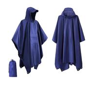 Impermeabile Poncho Pioggia Impermeabile da esterno 3 in 1 Manica con cappuccio Poncho antipioggia impermeabile Copertura antipioggia for moto Tende da campeggio for escursionismo da viaggio(Blue)