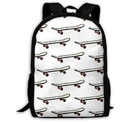 Impermeabile Rucksack Cool Skateboard Daypack Outdoor Borse Da Scuola Per Escursionismo, Trekking, Studenti, 42X32X14Cm
