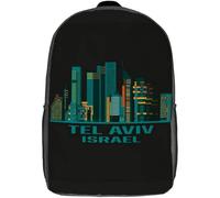 Impermeabile Rucksack Israel Tel Aviv Borse Da Scuola Casual Zaino Per La Scuola Per Idea Regalo, Scuola, Trekking, 42X32X14Cm