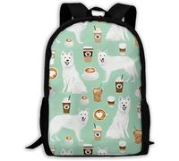 Impermeabile Rucksack White Shepherds German Dog Daypack Multicolor Borsa Da Viaggio Per Escursionismo, Idea Regalo, Scuola, 42X32X14Cm