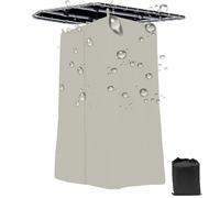 Impermeabile Spogliatoio Sospeso da Campeggio, Tenda per Privacy per Barche,Tenda per Cambiare Vestiti, W-C,Copertura per Doccia per Pontone, Barca con Cerniera(Size:210D：77*69*183cm,Color:Beige)
