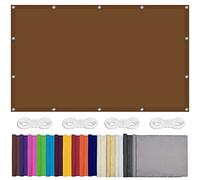 Impermeabile Sun Shade Sail 5,5 x 9 m - Resistente ai raggi UV con 1,5 m Free Rope for Garden Beach Pool Terrace Balcony Outdoor Brown Canopy Cover