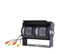 Impermeabile Telecamera Retromarcia A Doppio Obiettivo Telecamera Camper Telecamera CCD Doppia Lente Ad Angolo Regolabile Regolabile Telecamera Auto(Black RCA)