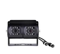 Impermeabile Telecamera Retromarcia A Doppio Obiettivo Telecamera Camper Telecamera CCD Doppia Lente Ad Angolo Regolabile Regolabile Telecamera Auto(Black 4PIN)