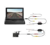 Impermeabile Trasmettitore E Ricevitore Wireless Per Auto Per Telecamera Retromarcia Monitor Per Assistenza Al Parcheggio Regolabile Telecamera Auto(4 Lamp)
