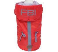 Impermeabile VANCOUVER FBI RED con cappuccio e foro per guinzaglio per cani Cro