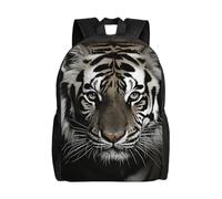 Impermeabile Zainetto Scuola Black And White Tiger Zaino Università Eleganti Borse Da Scuola Per Idea Regalo, Adulti, Studenti, 42X32X14Cm