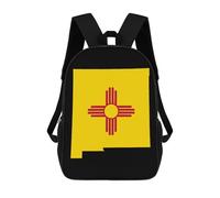 Impermeabile Zainetto Scuola Flag Map Of New Mexico Rucksack Outdoor Zaino Per Ragazze Per Scuola, Escursionismo, Idea Regalo, 42X32X14Cm