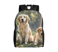 Impermeabile Zaino Per Le Scuole Golden Retriever Dogs Puppies Pets Zaino Università Outdoor Zainetto Scuola Per Escursionismo, Trekking, Idea Regalo, 42X32X14Cm