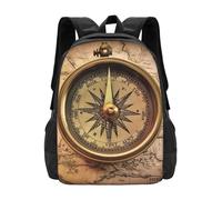 Impermeabile Zaino Per Le Scuole Law Of The Compass Navigation Print Backpack Multicolor Zainetto Scuola Per Scuola, Adulti, Compleanno, 42X32X14Cm