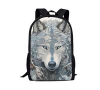 Impermeabile Zaino Per Le Scuole Wolf Totem Zaino Università Eleganti Rucksack Per Escursionismo, Compleanno, Idea Regalo, 42X32X14Cm
